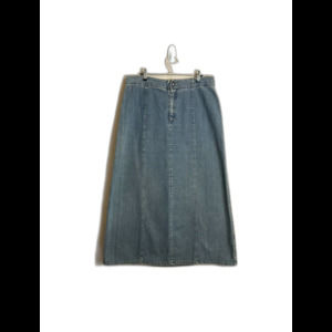 VTG Womens Denim Maxi Skirt 14 Blue Medium Wash 90s Y2K Modest